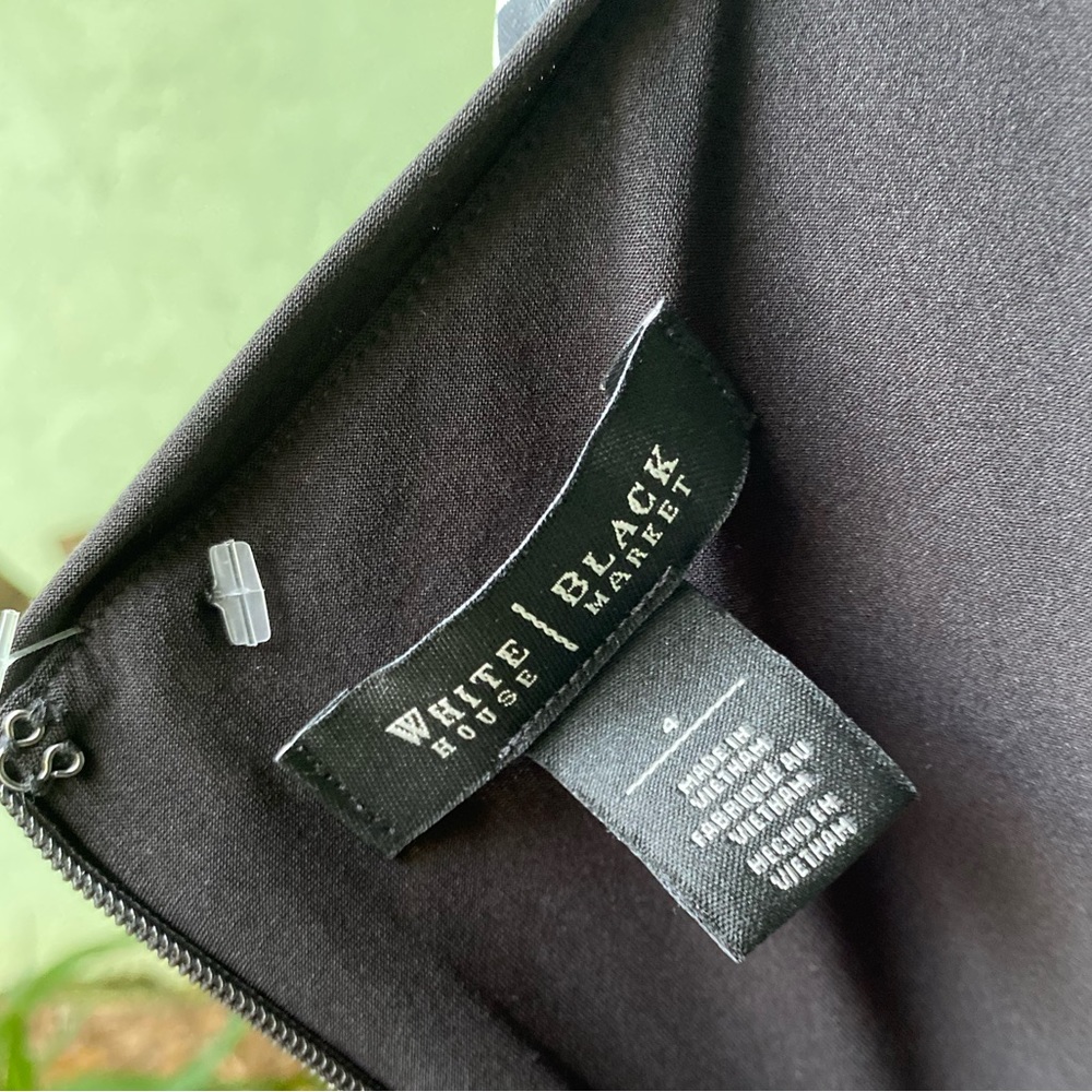 White House Black Market Black White Green Dress - Picture 11 of 12